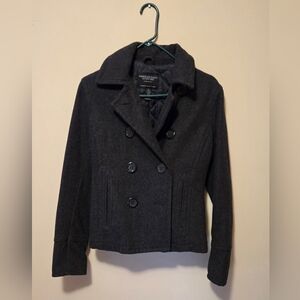 Women's American Eagle Outfitters Charcoal Pea Coat